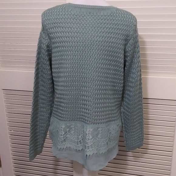 Anne French Long Sleeve Sweater with Lace Detail - Picture 7 of 8